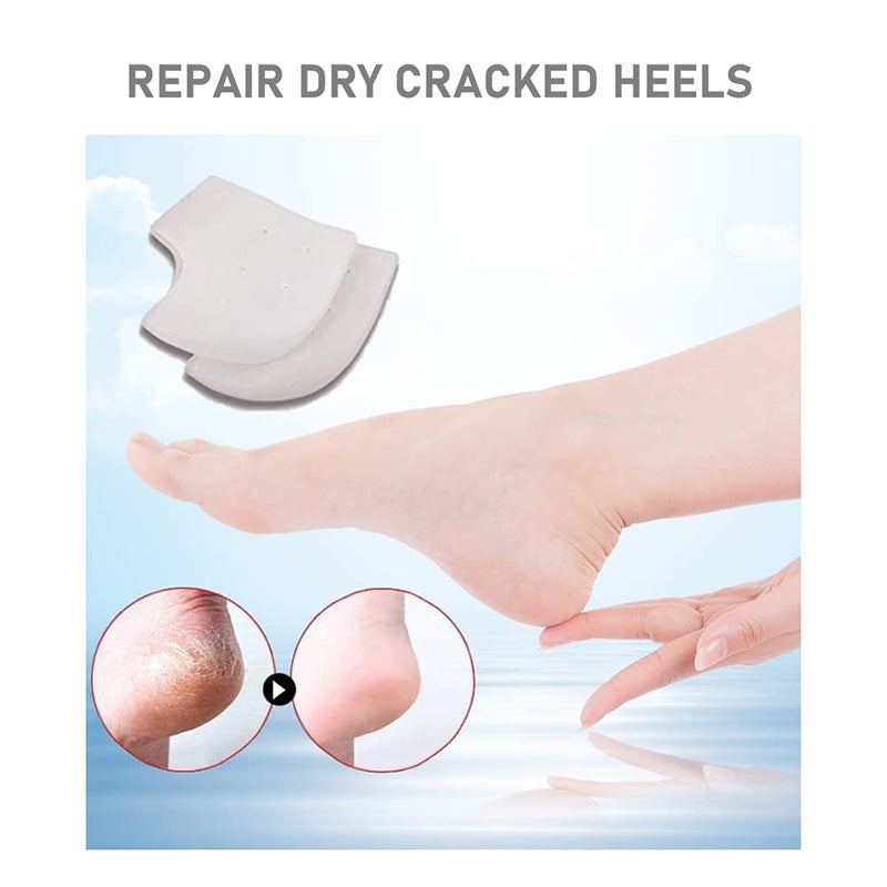 VivoFoot 3 Pairs Gel Heel Protectors  Blister Prevention Heel Sleeves  Silicone Heel Cups & Ankle Protectors for Heel Pain and Cracked Heels Relief for Men and Women - Image 2
